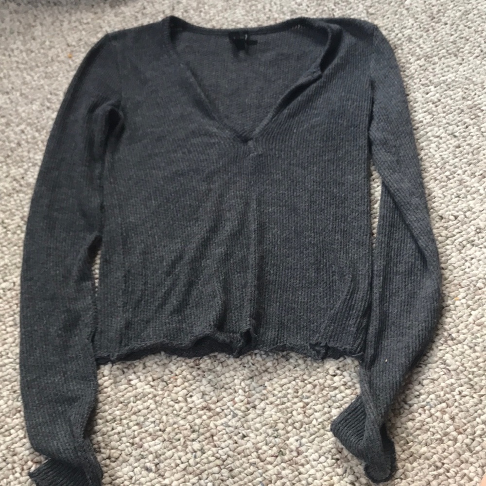dark grey shirt